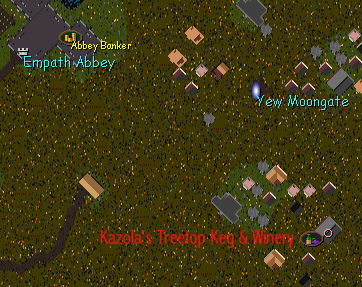 Screen Shot of OverHead Map of Kazola's Location.