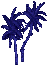 Bright Blue Small Palm